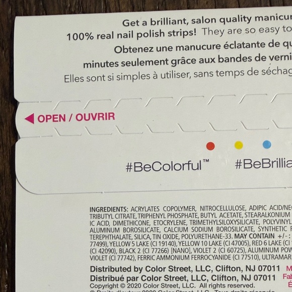 Color Street Black Star Nail Strips on Clear background - Picture 3 of 4